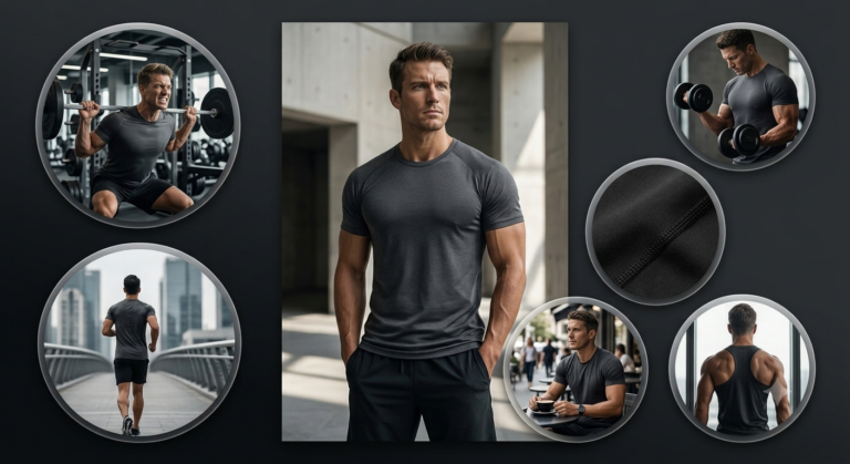 ジムでトレーニングする人たちを組み合わせた画像